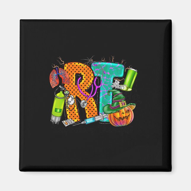 Imã Halloween RT Respiratório Terapêutica assustadora  (Frente)