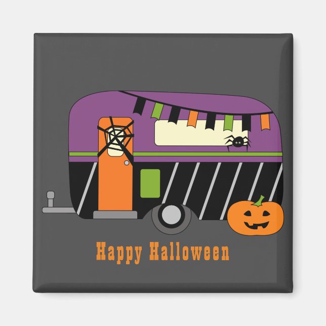 Imã Halloween RV Camper (Frente)