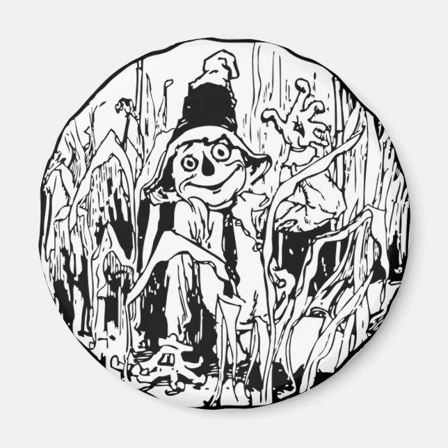 Imã Halloween Scarecrow Magnet (Frente)