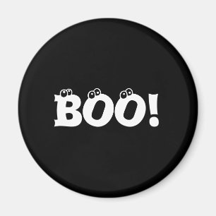 Imã Halloween Scary Boo! Decoração branca-negra