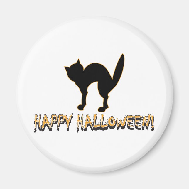 Imã Halloween Scary Cat (Frente)