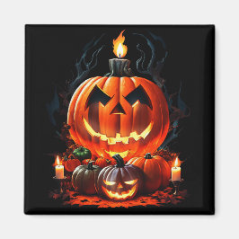 Imã Halloween Scary Pumpkin