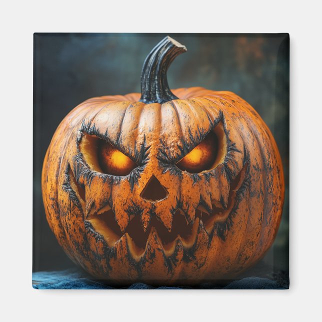 Imã Halloween Scary Pumpkin Magnet (Frente)
