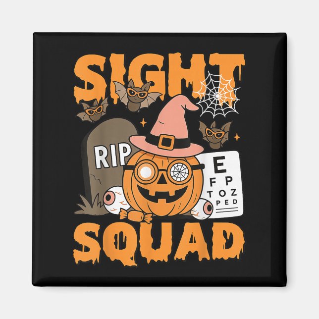 Imã Halloween Sight Squad Optometry Optician Optometri (Frente)