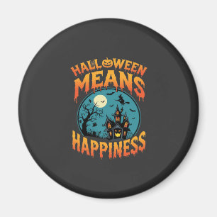 Imã Halloween Significa Felicidade Vetor de Casa Assom