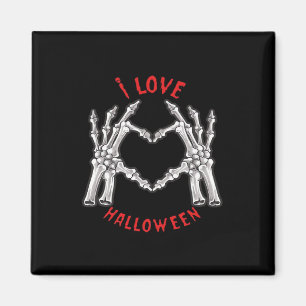 Imã Halloween Skeletal Mãos Coração Engraçado Dizendo