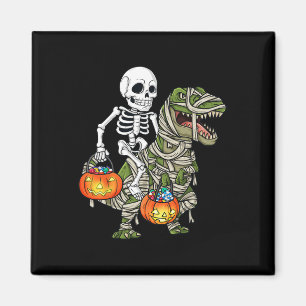 Imã Halloween Skeleton Andando Mummy Dinossaur T Rex D