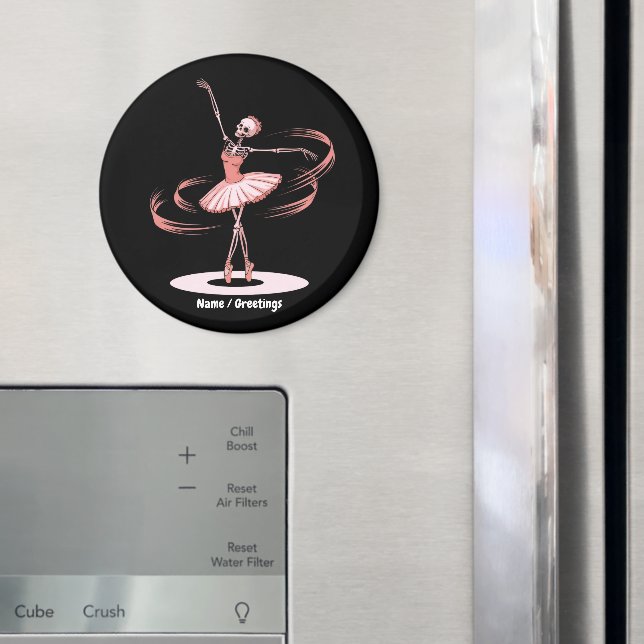 Imã Halloween Skeleton Ballerina Balé Dance Costume (In Situ (Fridge))