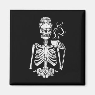 Imã Halloween Skeleton Café Engraçado Costume Mãe Mulh