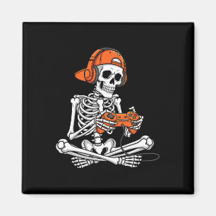 Imã Halloween Skeleton Gamer Video Gaming Boys Men Kid