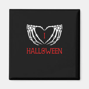 Imã Halloween Skeleton Mãos Formando Coração Gótica