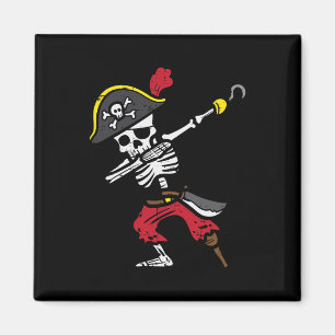 Imã Halloween Skeleton Pirate Dab Costume Boy Tod