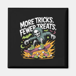 Imã Halloween Skeleton Skater Truques Sketboard