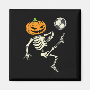 Imã Halloween Skeleton Soccer Figurino de Futebol