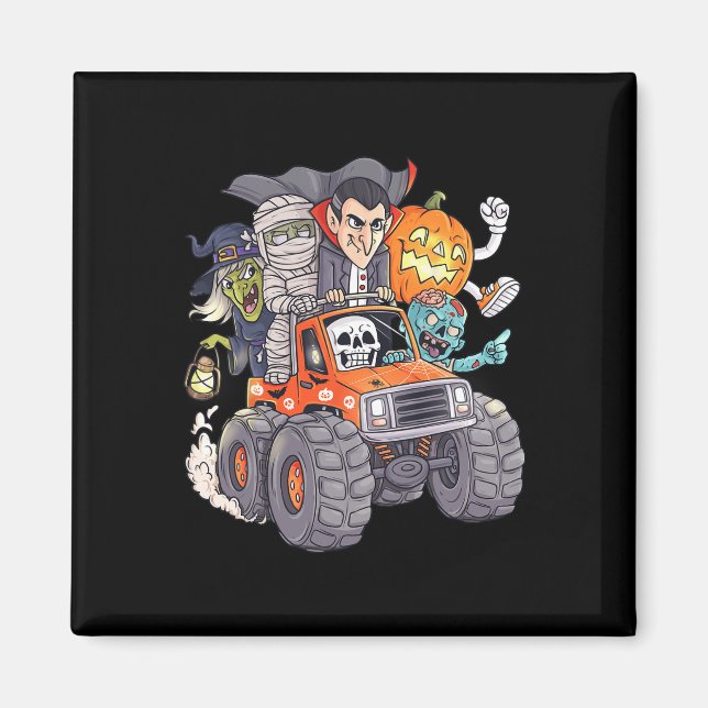 Imã Halloween Skeleton Zombie Monster Vampire Bo (Frente)