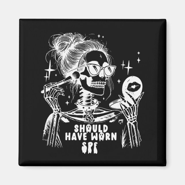 Imã Halloween Skin Care Esthetician Skeleton Skin Esth (Frente)