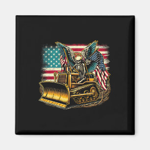 Imã Halloween Skull, Bandeira Americana