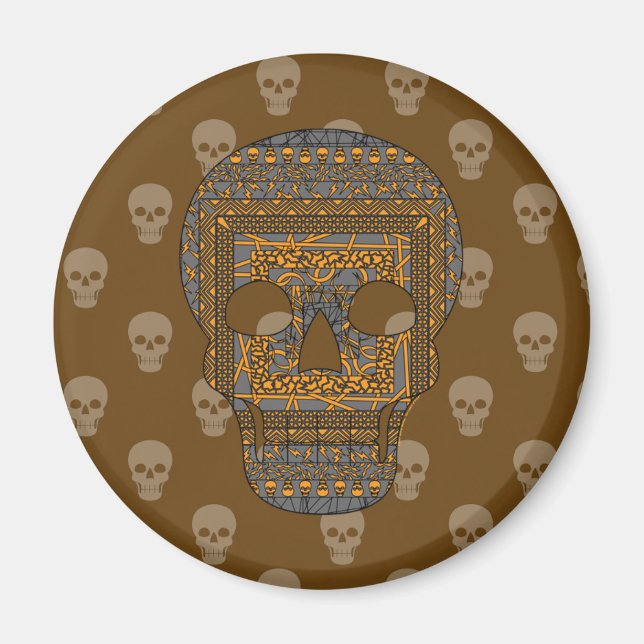 Imã Halloween Skull Magnet (Frente)