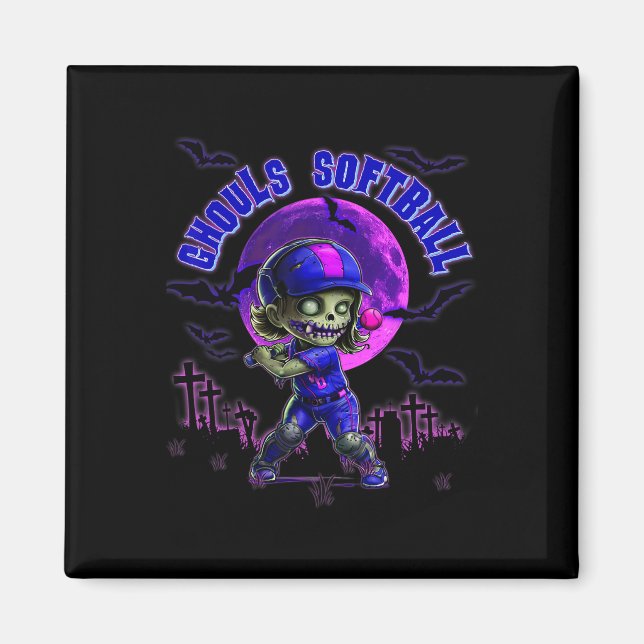 Imã Halloween Softll Para Meninas Zumbi Assustador Sin (Frente)