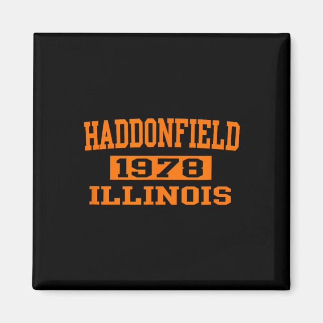 Imã Halloween Spooky Scary Haddonfield Illinois Hallow (Frente)