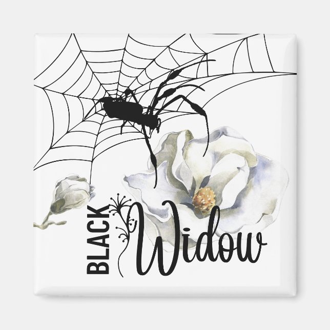 Imã Halloween Stamp Collection "Black Widow"  (Frente)