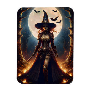 Ímã Halloween Steampunk Forest Witch