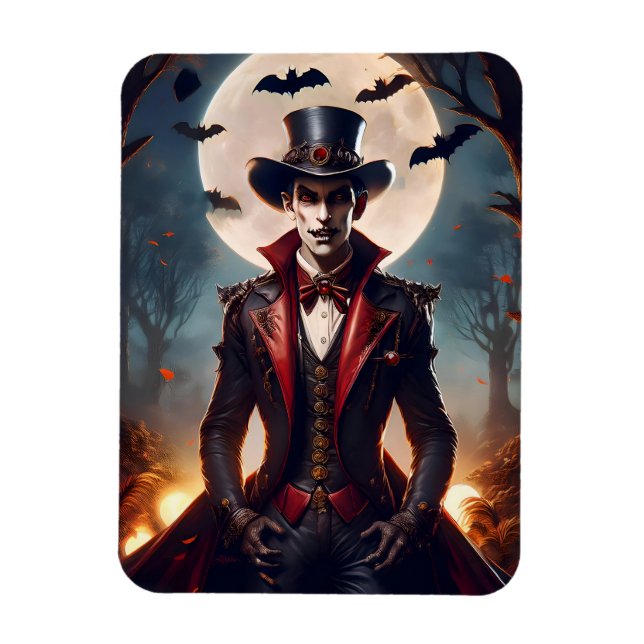 Ímã Halloween Steampunk Gótico Zumbi Vampiro (Vertical)