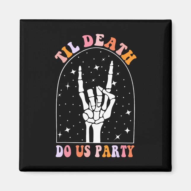 Imã Halloween Til Death Do U Party Retro Chelorette M (Frente)