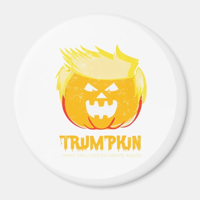 Imã Halloween Trumpkin Engraçado (Frente)