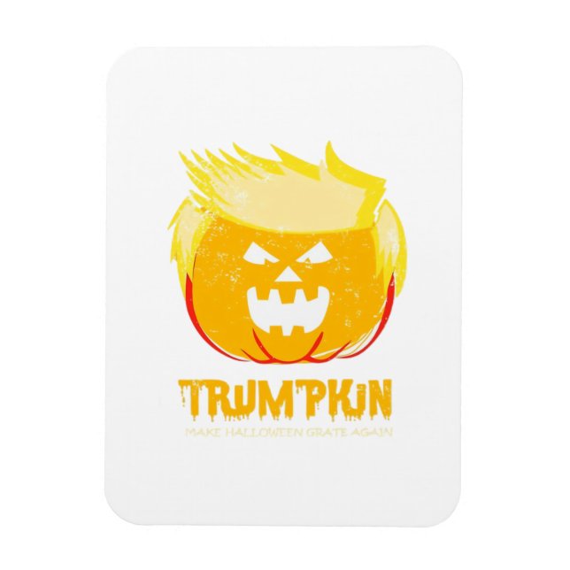 Ímã Halloween Trumpkin Engraçado (Vertical)