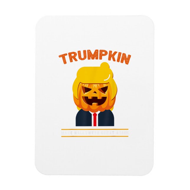 Ímã Halloween Trumpkin Engraçado Pumpkin Halloween (Vertical)