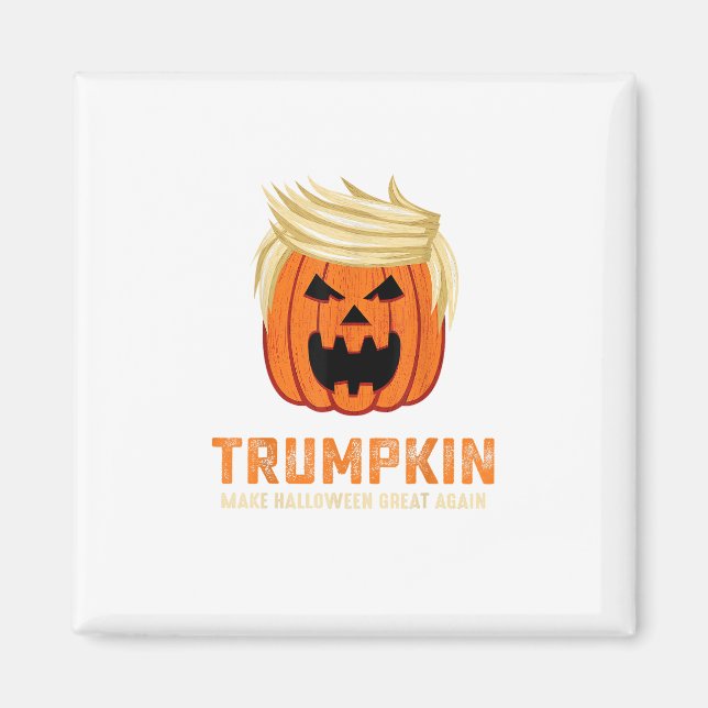 Imã Halloween Trumpkin Engraçado - Slogan Parody Spook (Frente)