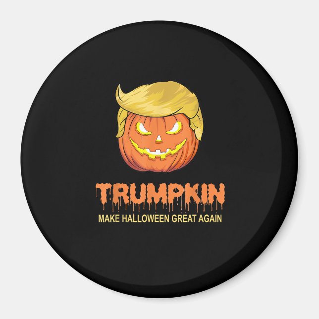 Imã Halloween Trumpkin - Faça o Excelente de Halloween (Frente)