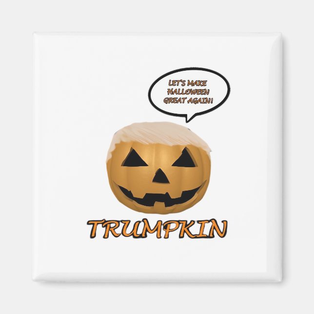 Imã Halloween Trumpkin Feita (Frente)