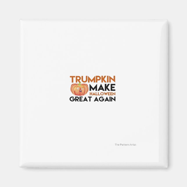 Imã Halloween Trumpkin Funny - Clássica Maga Costume D (Frente)