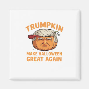 Imã Halloween Trumpkin - Paródia assustadora citação p