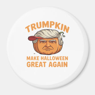 Imã Halloween Trumpkin - Paródia assustadora citação p