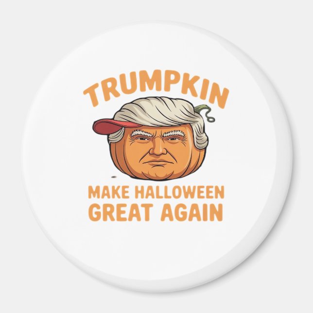 Imã Halloween Trumpkin - Paródia assustadora citação p (Frente)
