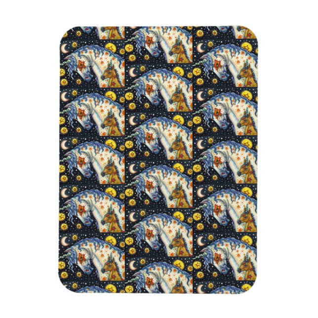 ÍMÃ HALLOWEEN UNICORNS, STAR HORSE E FANTASIA DE COLT (Vertical)