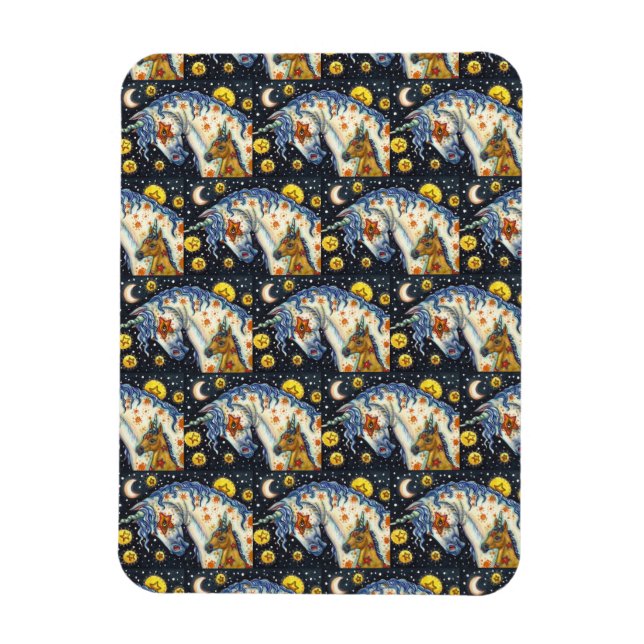 ÍMÃ HALLOWEEN UNICORNS, STAR HORSE E FANTASIA DE COLT (Vertical)