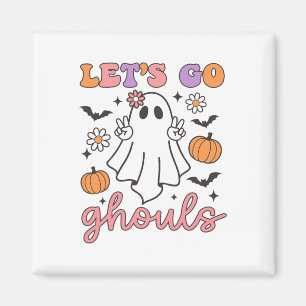 Imã Halloween Vamos Ir Ghouls Fantasma Retro Costume W