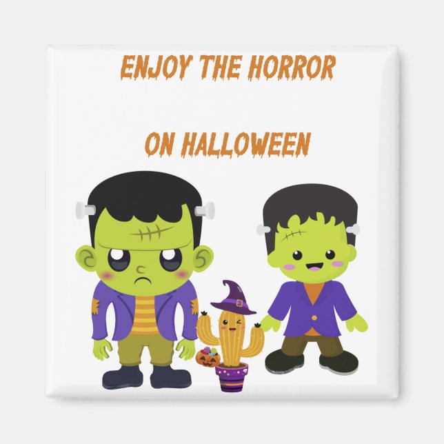 Imã Halloween Verde (Frente)