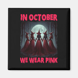 Imã Halloween Vibes Feiticeira do Cancer da Mama em ou