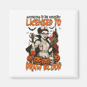 Imã Halloween Vibes Spooky Season Enfermeira Licenciad