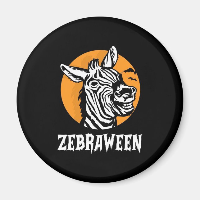 Imã Halloween Zebra (Frente)