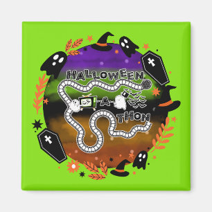 Imã Halloweenathon Circle Game Conselho Magnet Verde