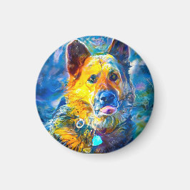 Imã Halo: Retrato de um German shepherd