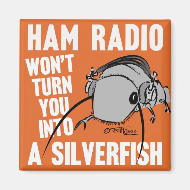 Imã HAM RADIO Recrutando Magnet de Garantia (Frente)