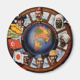 Imã Hamburg Amerika Line Poster