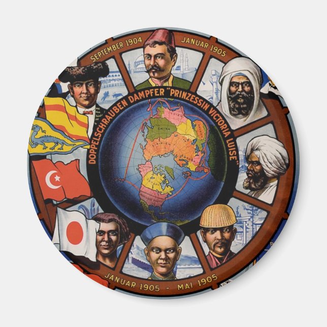 Imã Hamburg Amerika Line Poster (Frente)